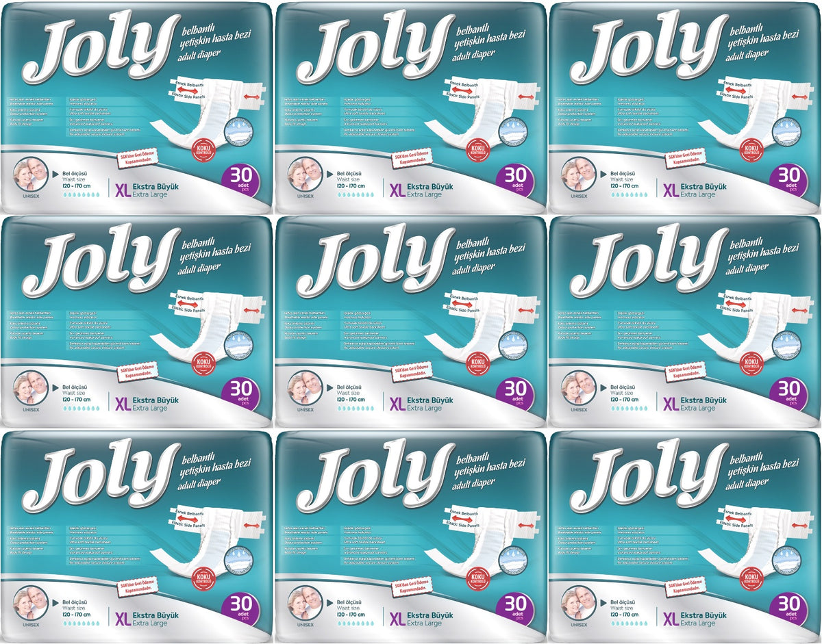 Joly Yetişkin Bezi Bel Bantlı XL - Ekstra Large - Extra Large 270 Adet