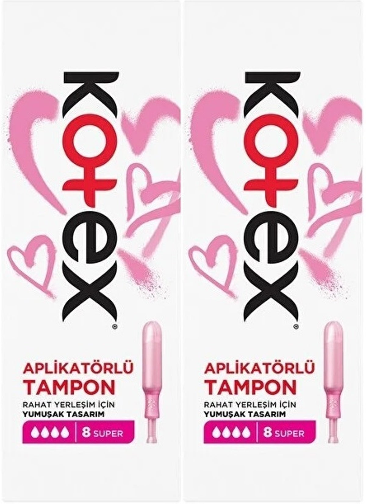 Kotex Aplikatörlü Tampon Süper 16 Lı Set (2PK*8)