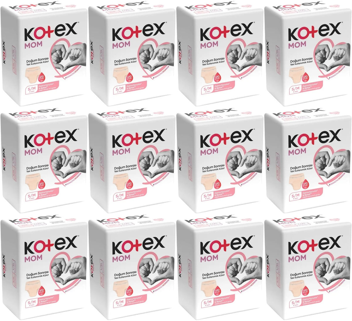 Kotex Mom Lohusa Külodu - Külot Bez S - Small - Küçük / M - Medium - Orta 96 Lı Set (12PK*8)