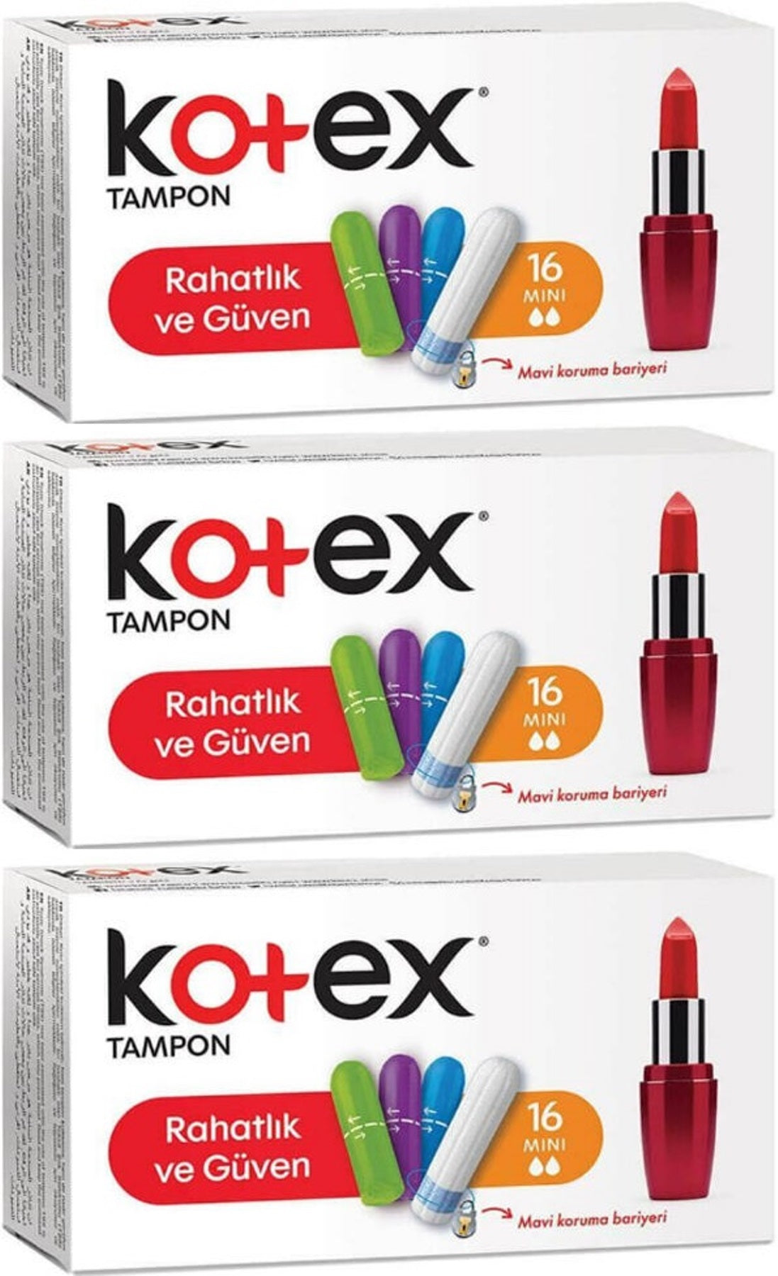 Kotex Tampon Mini 48 Li Set (3PK*16)