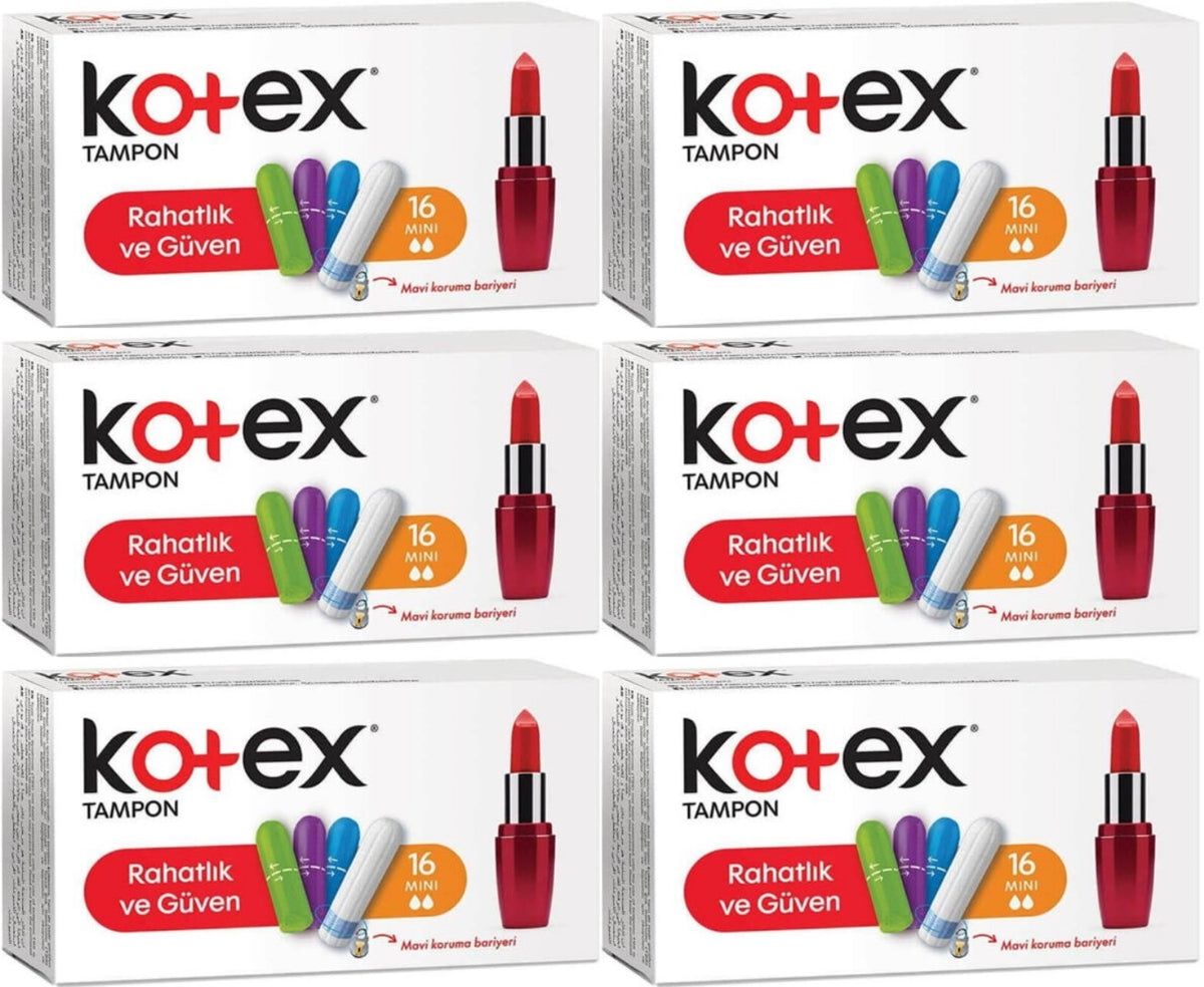 Kotex Tampon Mini 96 Lı Set (6PK*16)