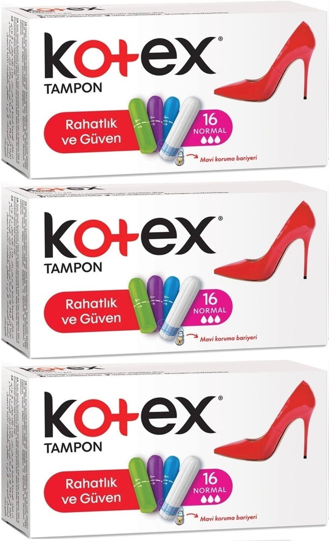 Kotex Tampon Normal 48 Li Set (3PK*16)
