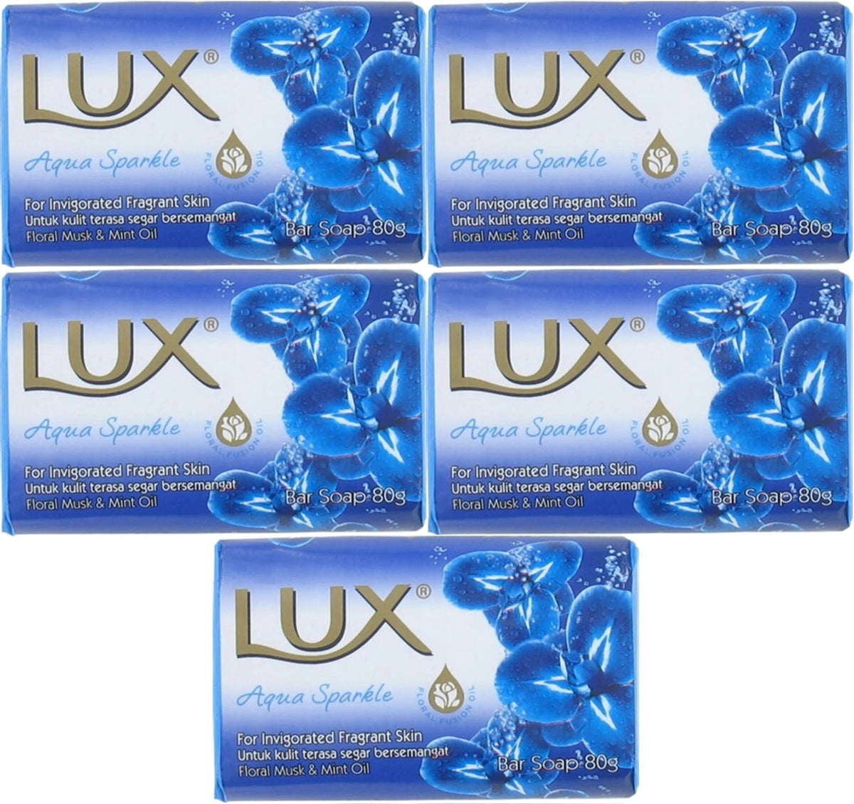 Lux Sabun 80GR Aqua Sparkle (Su Gibi Işıltı) (5 Li Set)