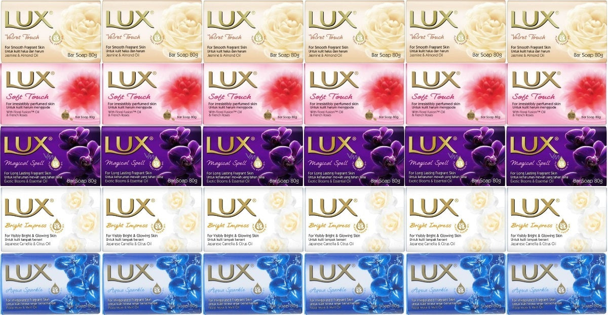 Lux Sabun 80GR (Karma 30 Lu Set) Soft Touch/Velvet Touch/Magicial Spell/Aqua Sparke/Bright Impress
