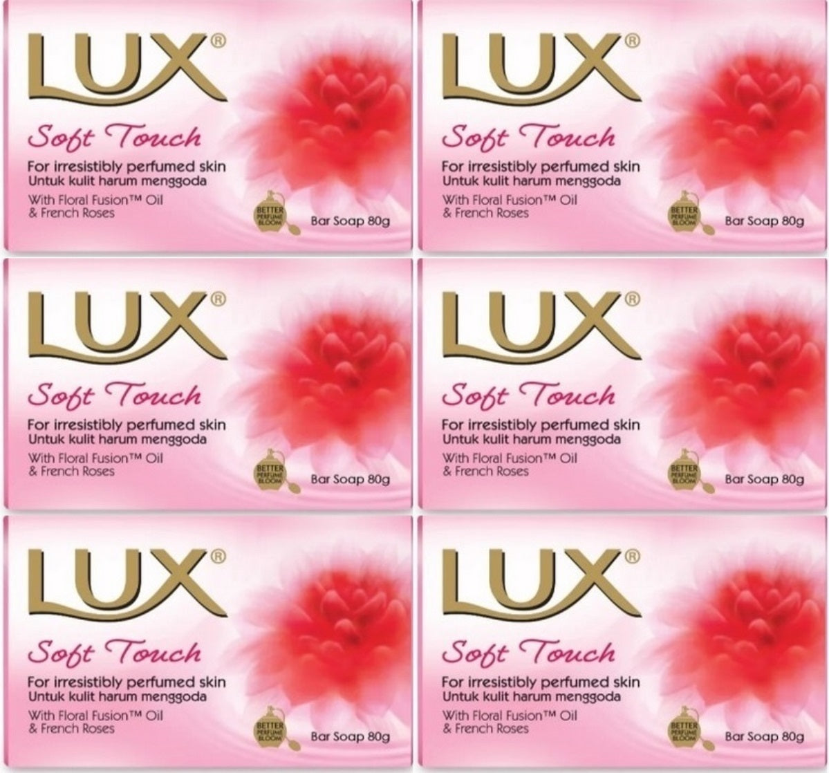 Lux Sabun 80GR Soft Touch (Yumuşak Dokunuş) (6 Lı Set)