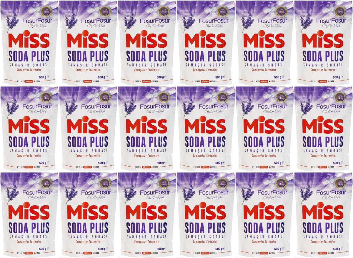 Miss Soda Plus Çamaşır Sodası 500 GR Lavanta (18 Li Set) Toplam 9000 GR