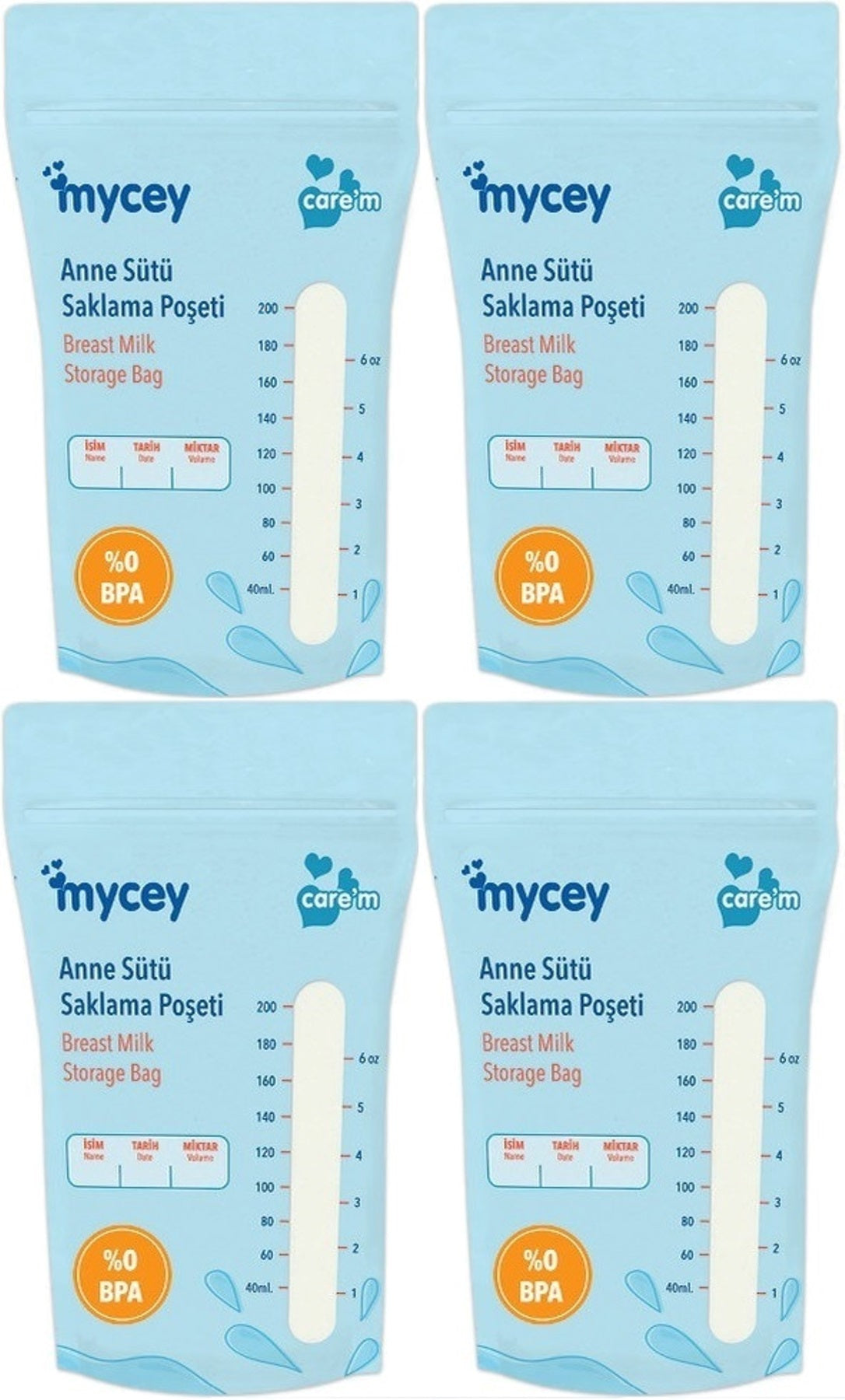 Mycey Anne Sütü / Süt Saklama Poşeti 25 Li Pk Tekli (4 Lü Set)