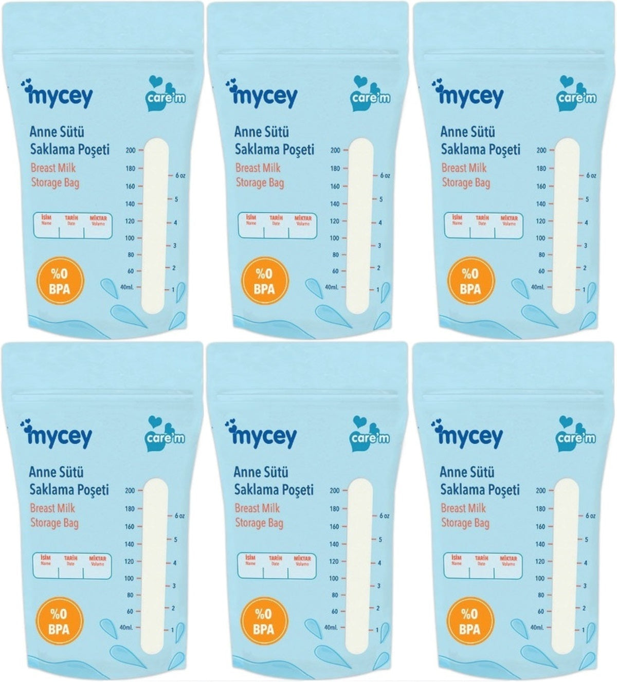 Mycey Anne Sütü / Süt Saklama Poşeti 25 Li Pk Tekli (6 Lı Set)