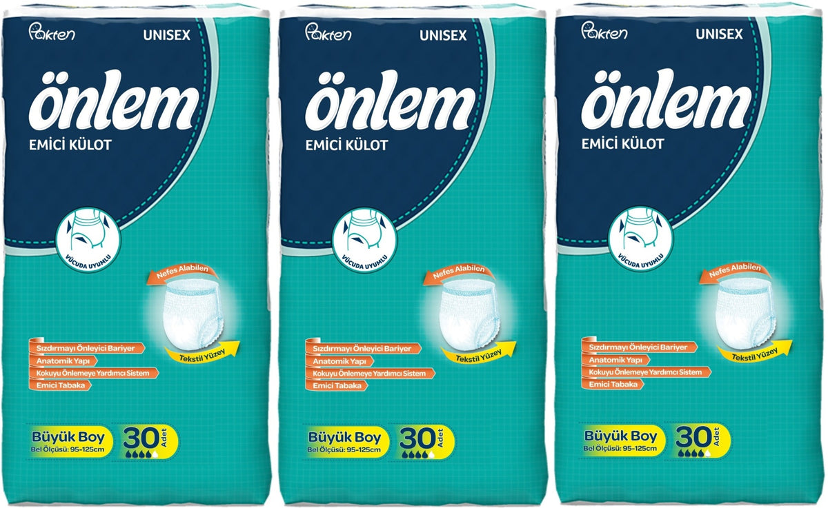 Önlem Emici Külot Yetişkin Bezi L - Large - Büyük 90 Adet (3PK*20)