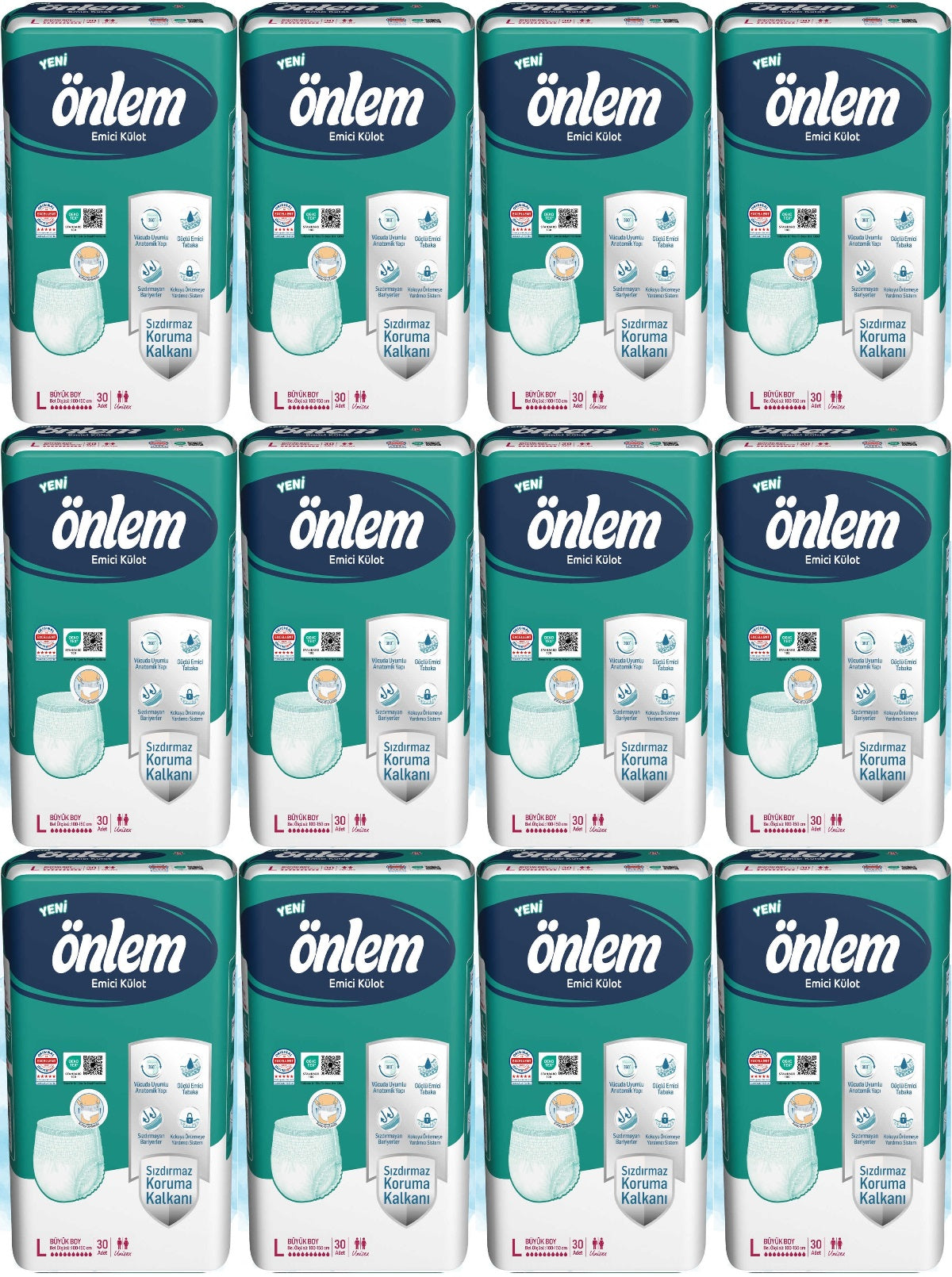 Önlem Emici Külot Yetişkin Bezi L - Large - Büyük 360 Adet (12PK*30)