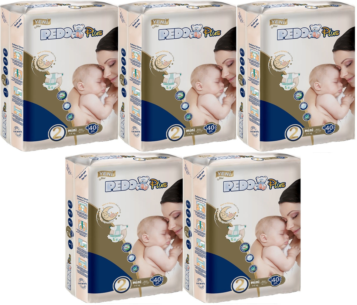 Pedo Plus Bebek Bezi 2 Beden 3-6 KG Mini 200 Adet Jumbo MeGa Pk