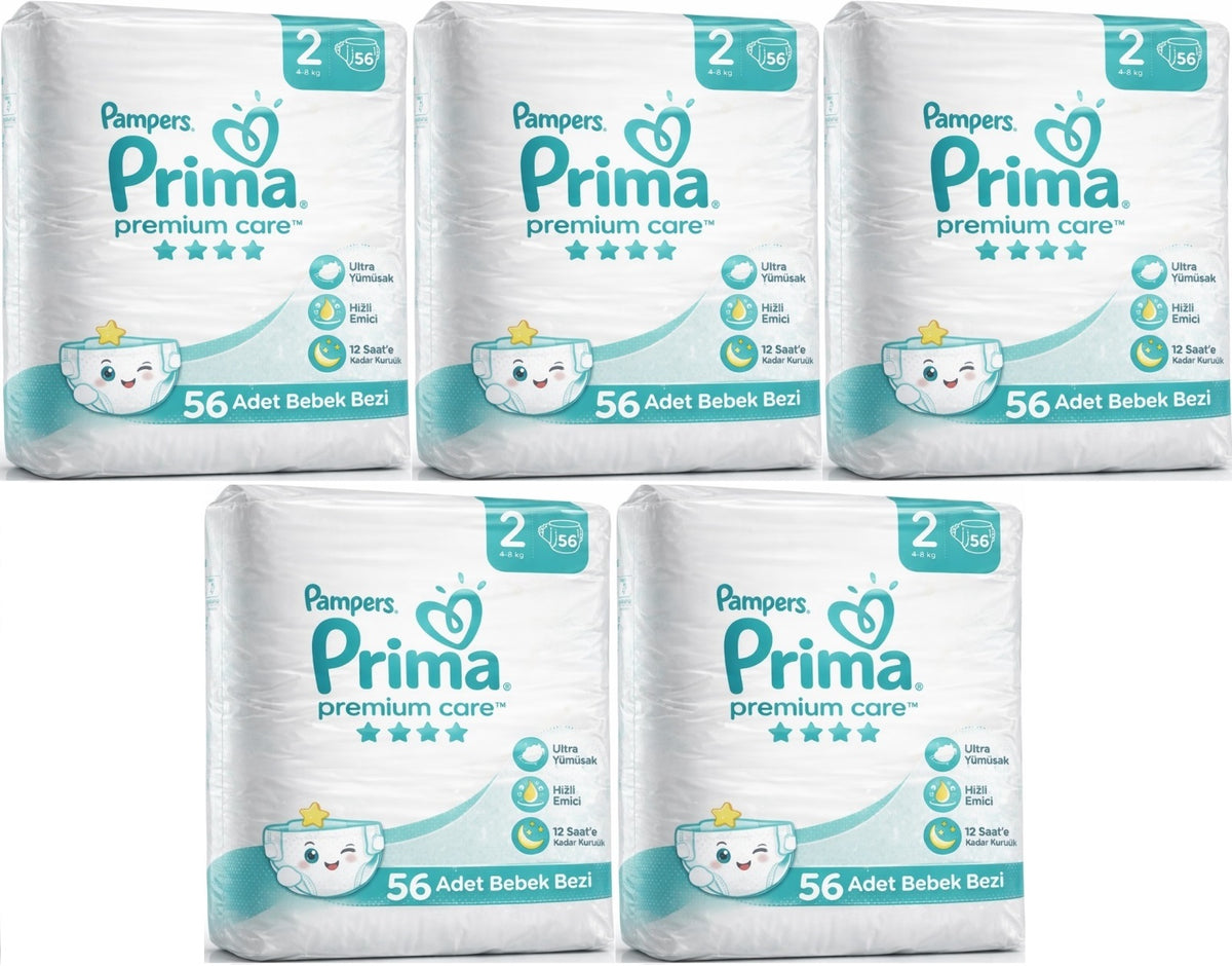 Prima Premium Care Bebek Bezi 2 Beden 4-8 KG Mini 280 Adet Ekstra MeGa Pk