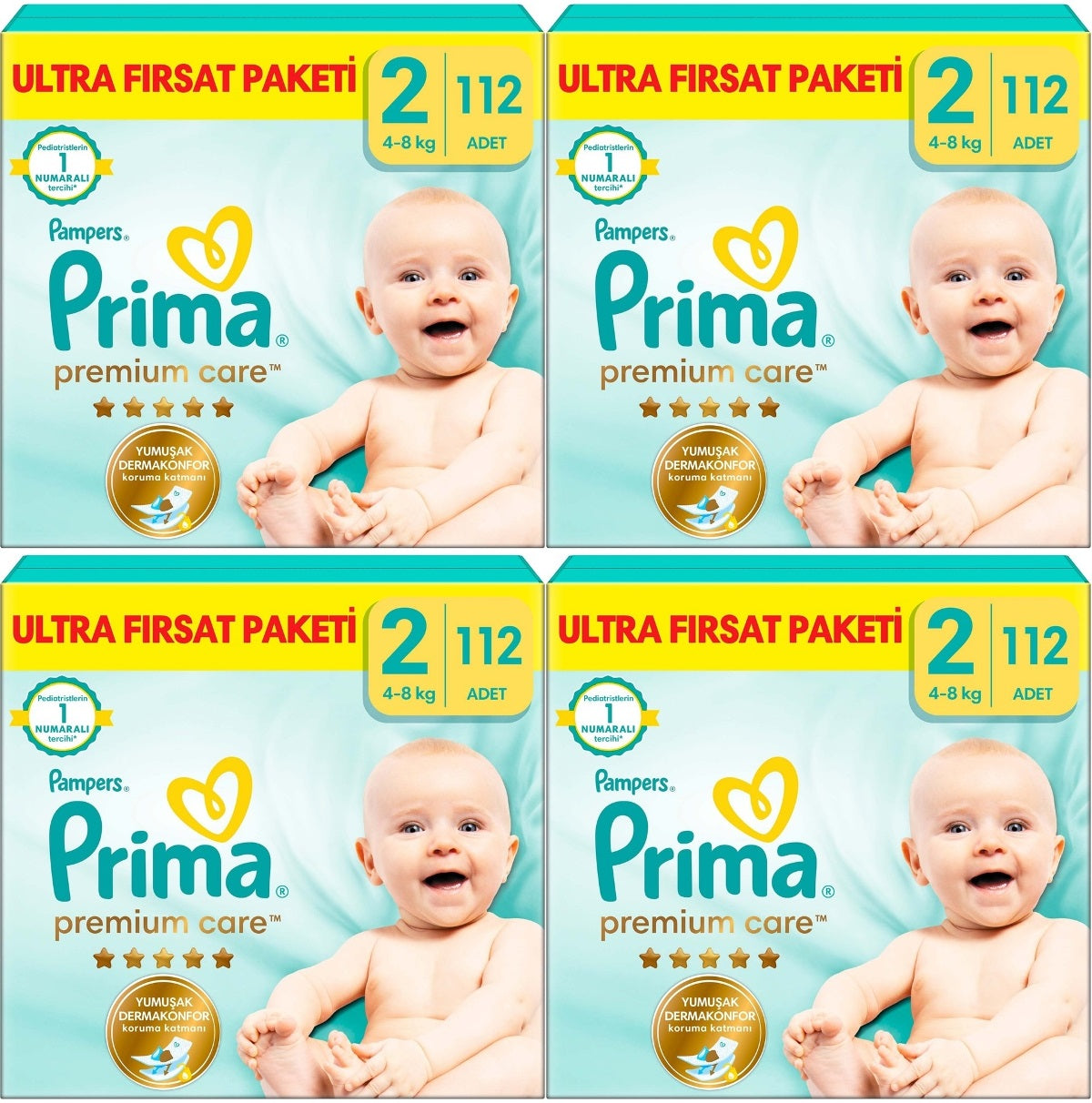 Prima Premium Care Bebek Bezi 2 Beden 4-8 KG Mini 448 Adet Avantaj Ultra Fırsat Pk