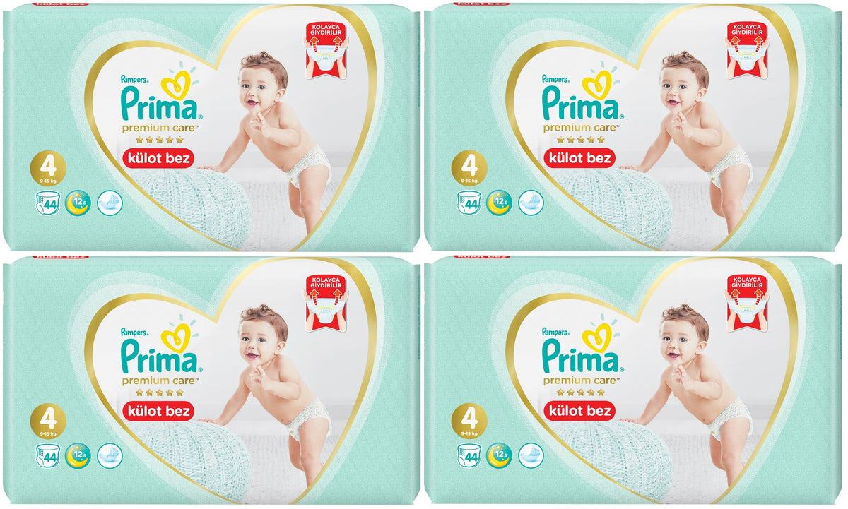 Prima Premium Care Külot Bebek Bezi 4 Beden 9-15 KG 176 Adet Süper Ekonomik Fırsat Pk