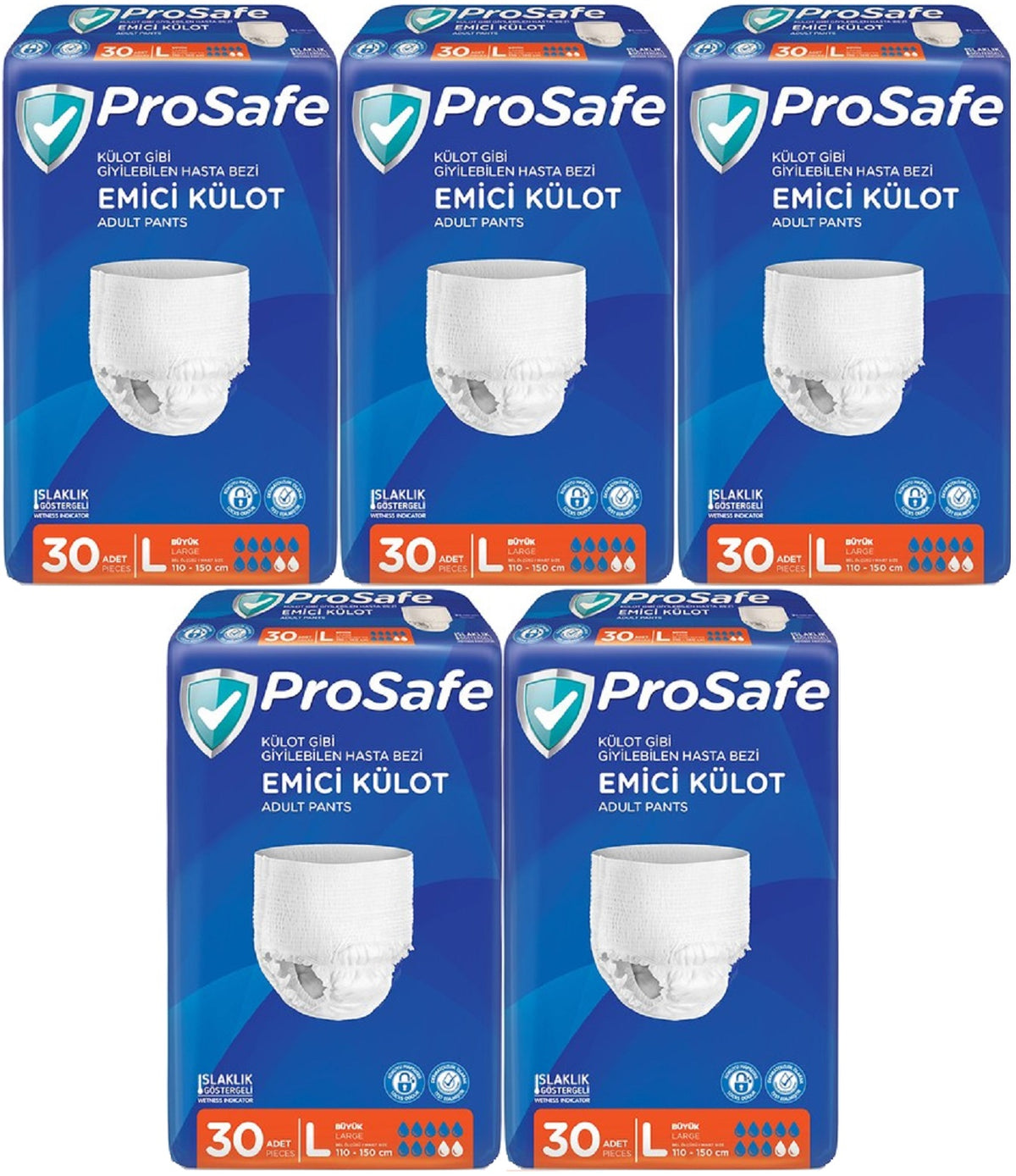 Prosafe Emici Külot Yetişkin Bezi Büyük-Large 150 Adet (5PK*30)
