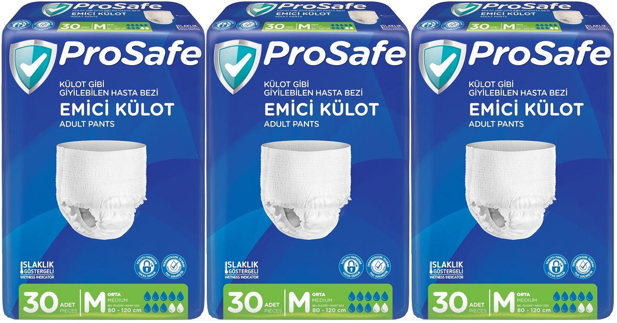Prosafe Emici Külot Yetişkin Bezi Orta-Medium 90 Adet (3PK*30)