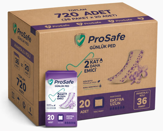 Prosafe Günlük Ped Extra Uzun 720 Adet