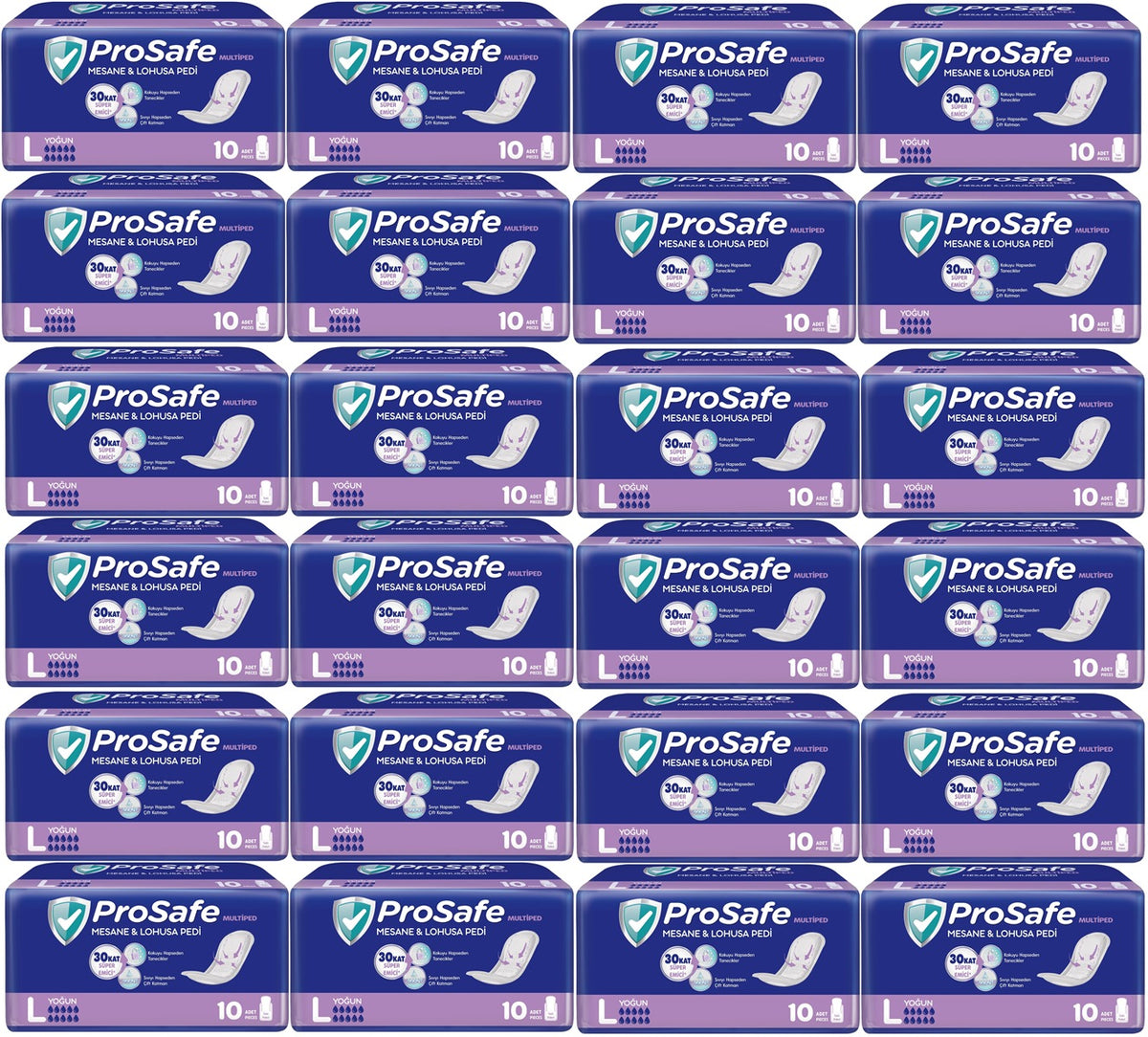 Prosafe Multiped Regl - Mesane - Lohusa Pedi L - Büyük - Large Extra/Gece 240 Adet