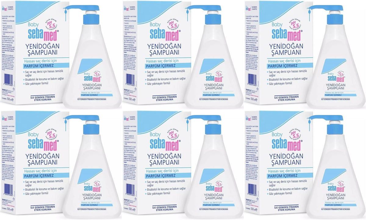 Sebamed Bebek Şampuanı 500ML Pompalı (Yenidoğanlar İçin) (6 Lı Set)