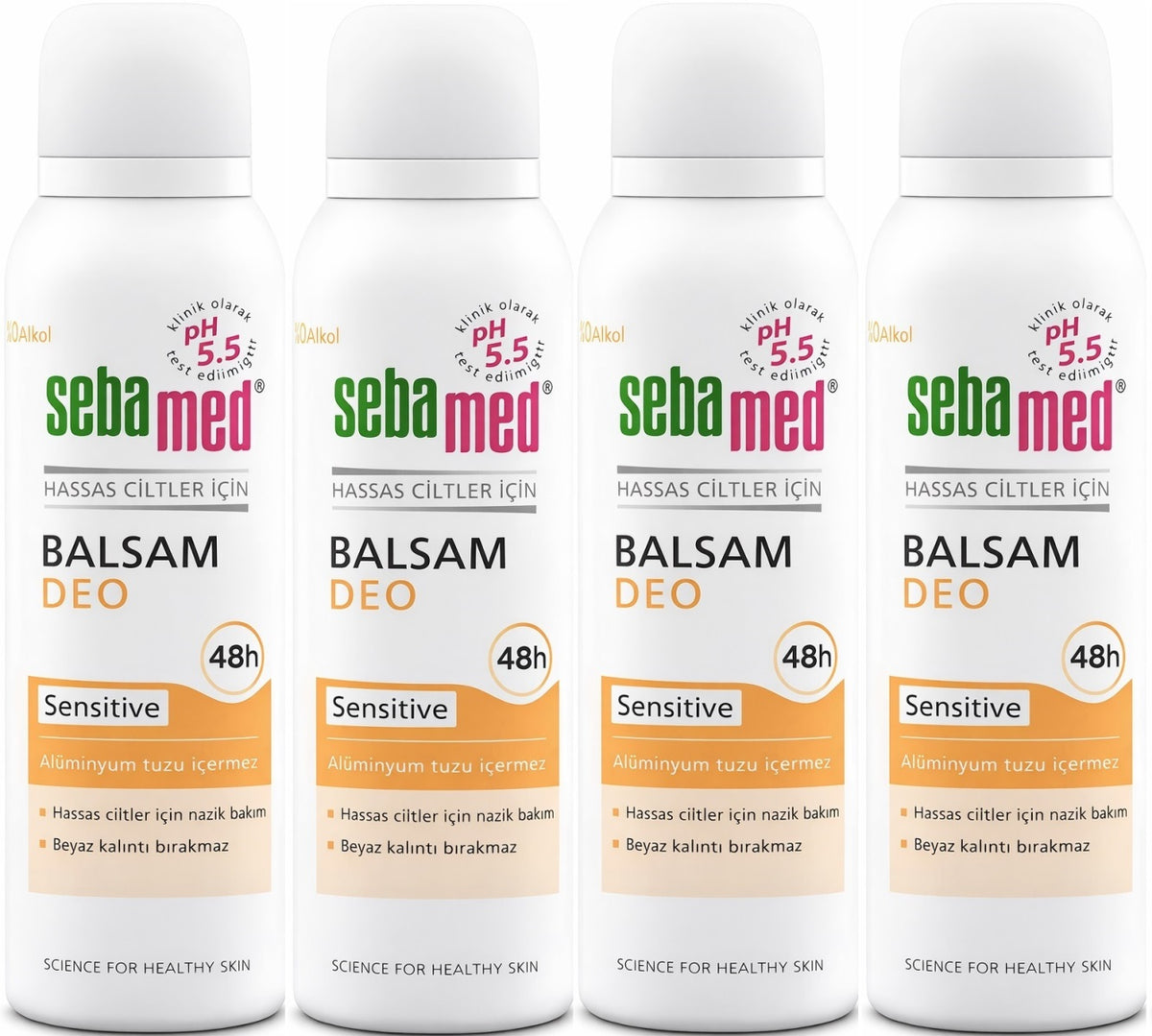 Sebamed Deodorant Aerosol 150 ML Balsam - Sensitive/Hassas (4 Lü Set)