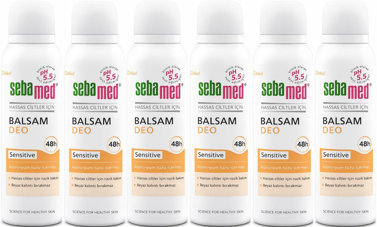 Sebamed Deodorant Aerosol 150 ML Balsam - Sensitive/Hassas (6 Lı Set)