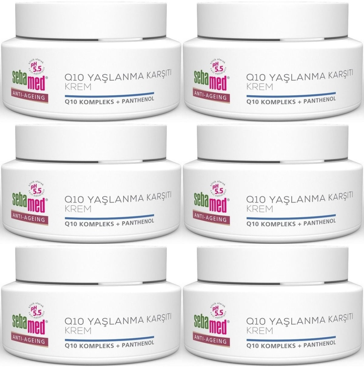 Sebamed Q10 Yaşlanma ve Kırışıklık Karşıtı Koruyucu Anti-Age Krem 50ML (6 Lı Set)