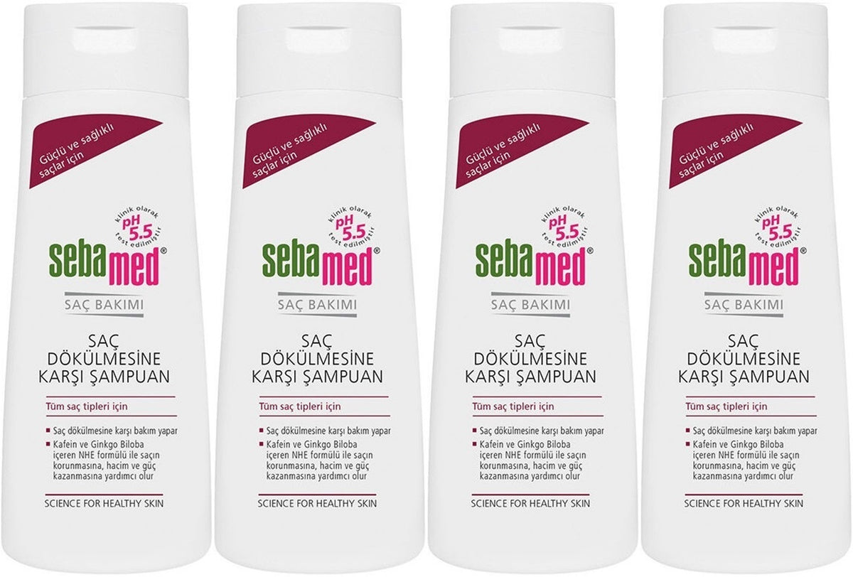 Sebamed Şampuan 200ML Saç Dökülmesine Karşı (Tüm Saç Tipleri için) (4 Lü Set)