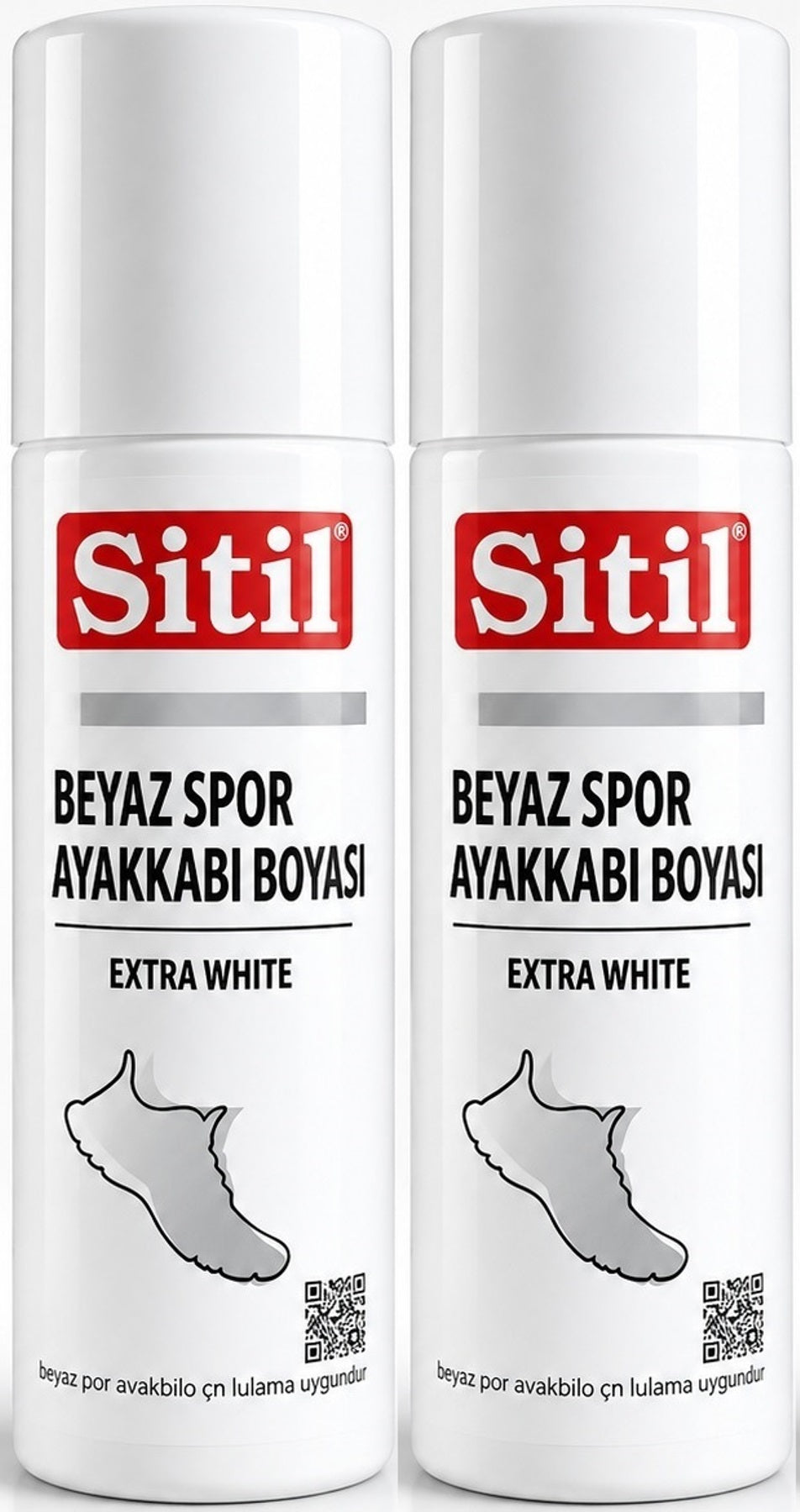 Sitil Beyaz Sneaker Beyaz Spor Ayakkabı Boyası Likit (Yenileyici) 75 ML (2 Li Set)