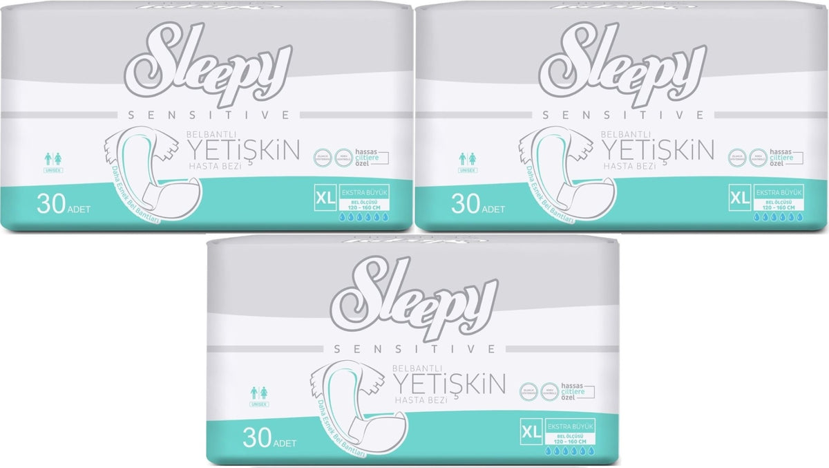Sleepy Yetişkin Bezi Bel Bantlı XL - Extra Large - Ekstra Large 90 Adet (3PK*30)