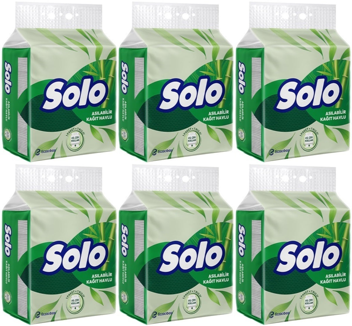 Solo Asılabilir Kağıt Havlu (Hijyenik ve Pratik Kullanım İçin Uygun) (6 Lı Set)
