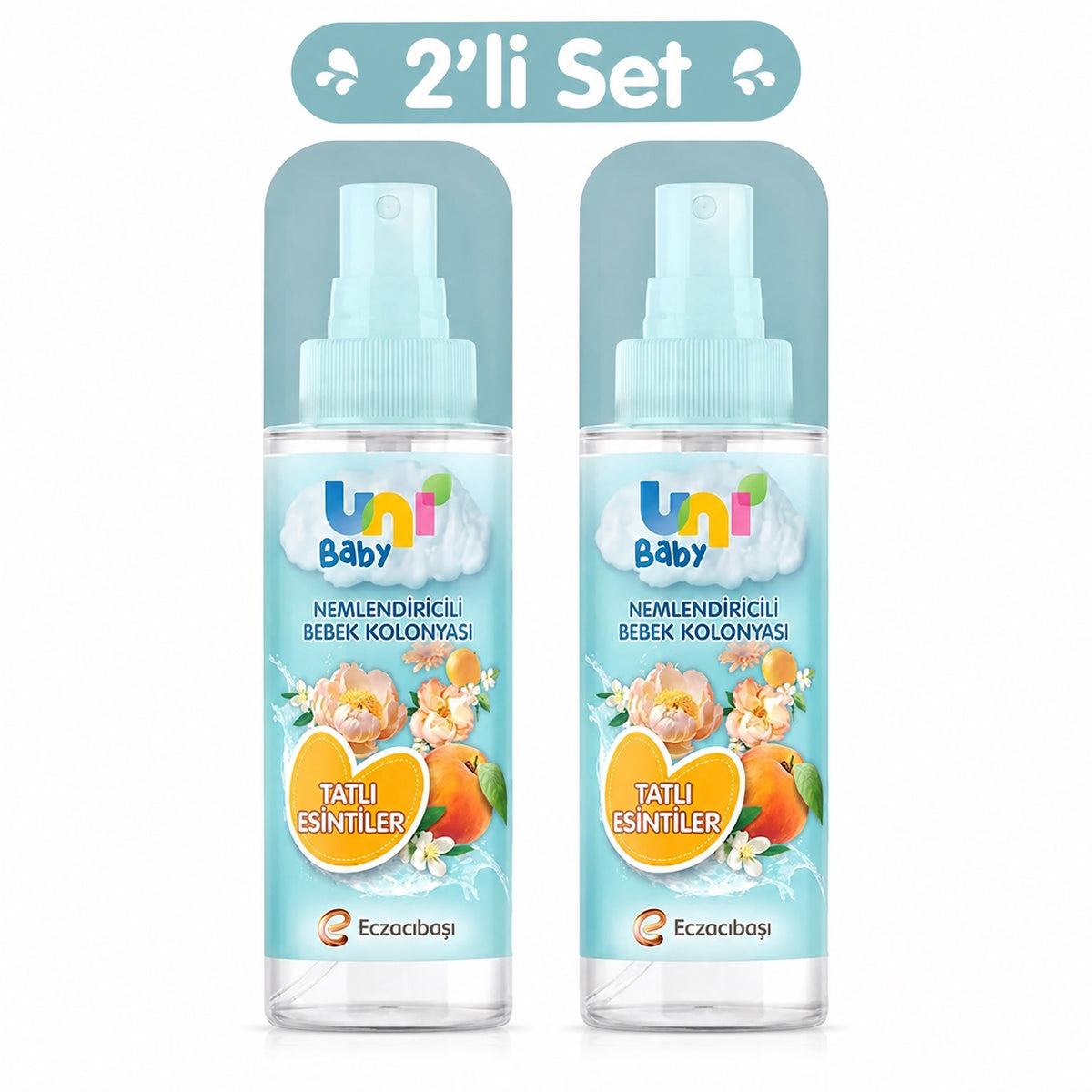 Uni Baby Bebek Kolonyası 150ML Nemlendiricili - Tatlı Esintiler (2 Li Set)