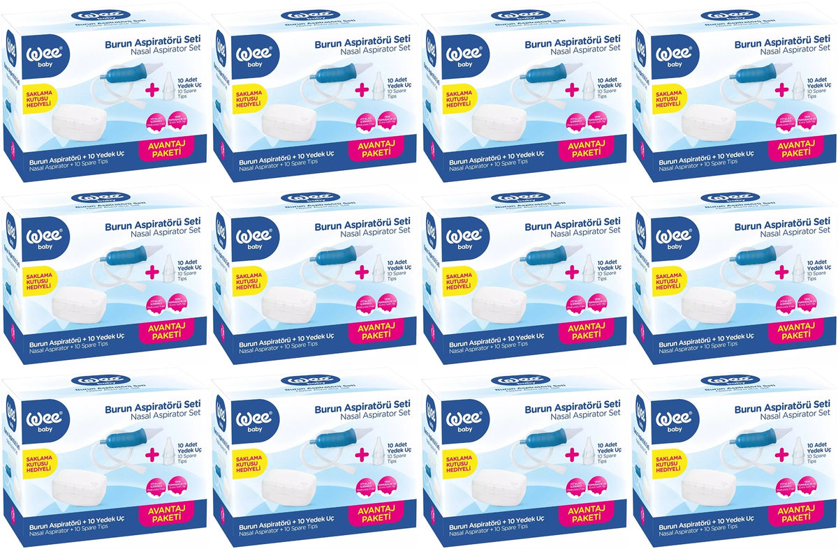 Wee Baby Burun Aspiratörü Seti Şeffaf (WEE945) (12 Li Set)