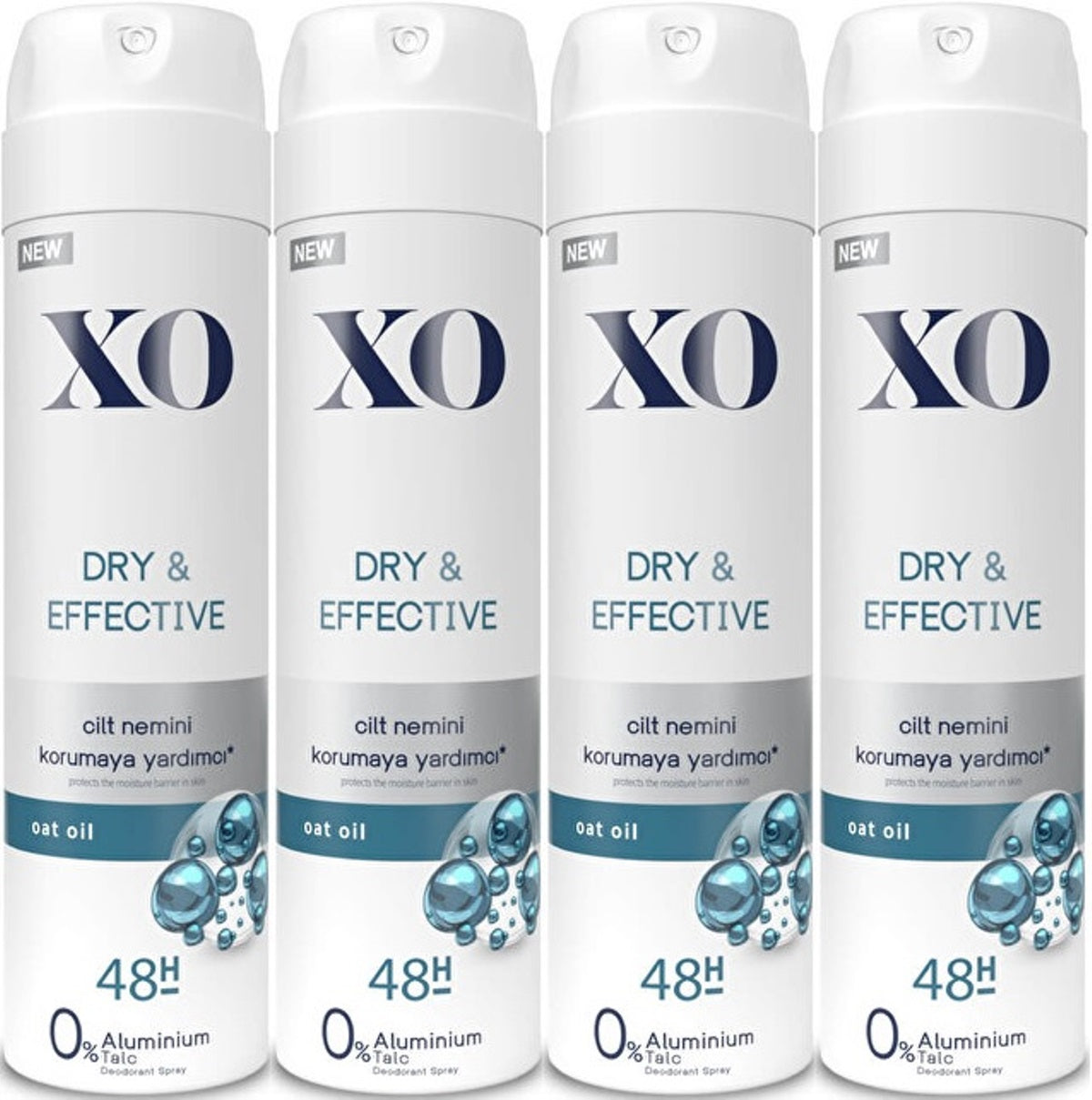 XO Deodorant 150ML Women-Kadın Dry & Effective (4 Lü Set)
