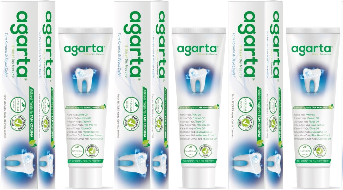 Agarta Doğal Diş Macunu 100ML Bitki Özlü (3 Lü Set)