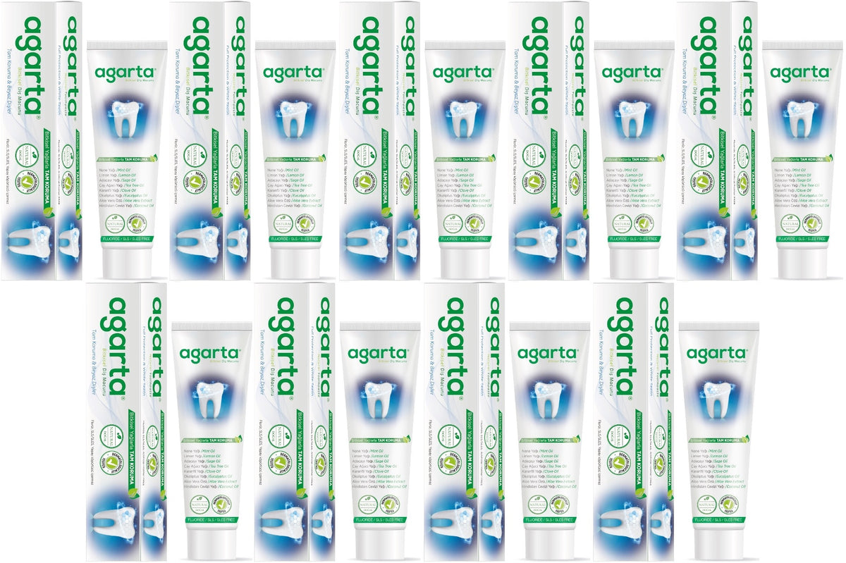 Agarta Doğal Diş Macunu 100ML Bitki Özlü (9 Lu Set)