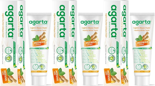Agarta Doğal Diş Macunu 100ML Misvak özlü (3 Lü Set)