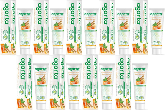 Agarta Doğal Diş Macunu 100ML Misvak özlü (9 Lu Set)
