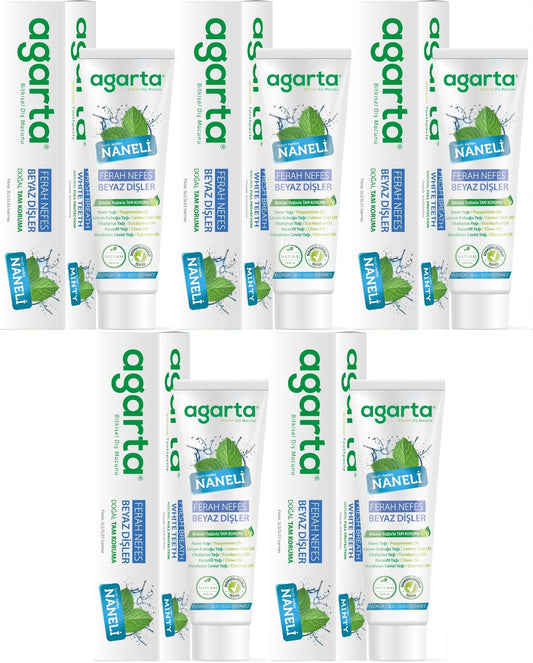 Agarta Doğal Diş Macunu 100ML Naneli (5 Li Set)