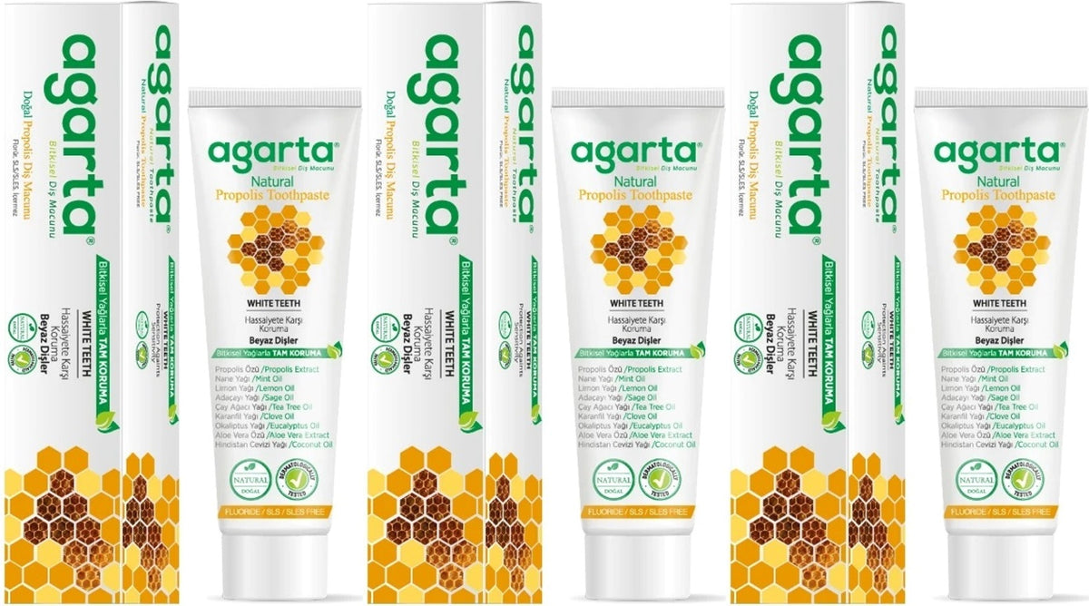 Agarta Doğal Diş Macunu 100ML Propolis (3 Lü Set)