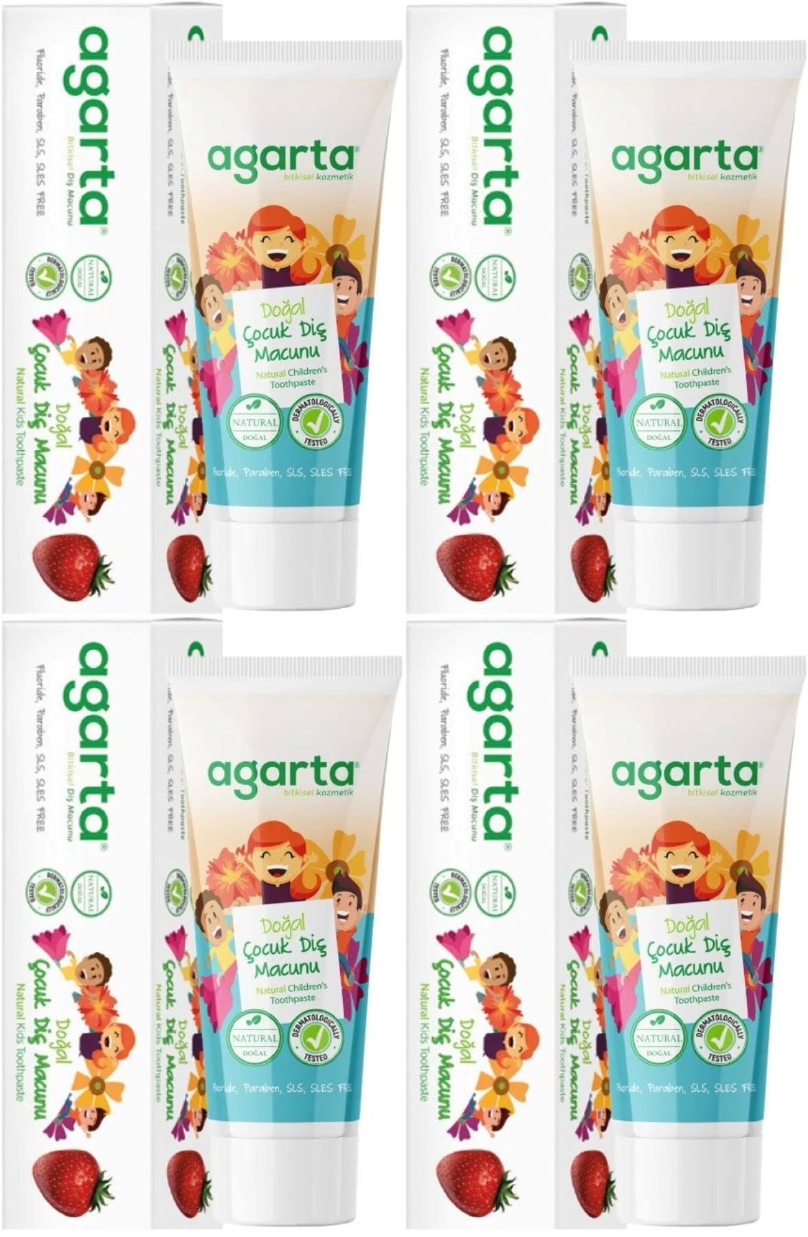 Agarta Doğal Diş Macunu 75ML Çocuk (4 Lü Set)