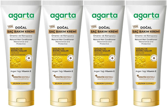 Agarta Doğal Güçlü Bakım Saç Güzelleştirici Krem 250 ML (4 Lü Set)