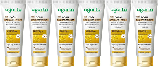 Agarta Doğal Güçlü Bakım Saç Güzelleştirici Krem 250 ML (6 Lı Set)