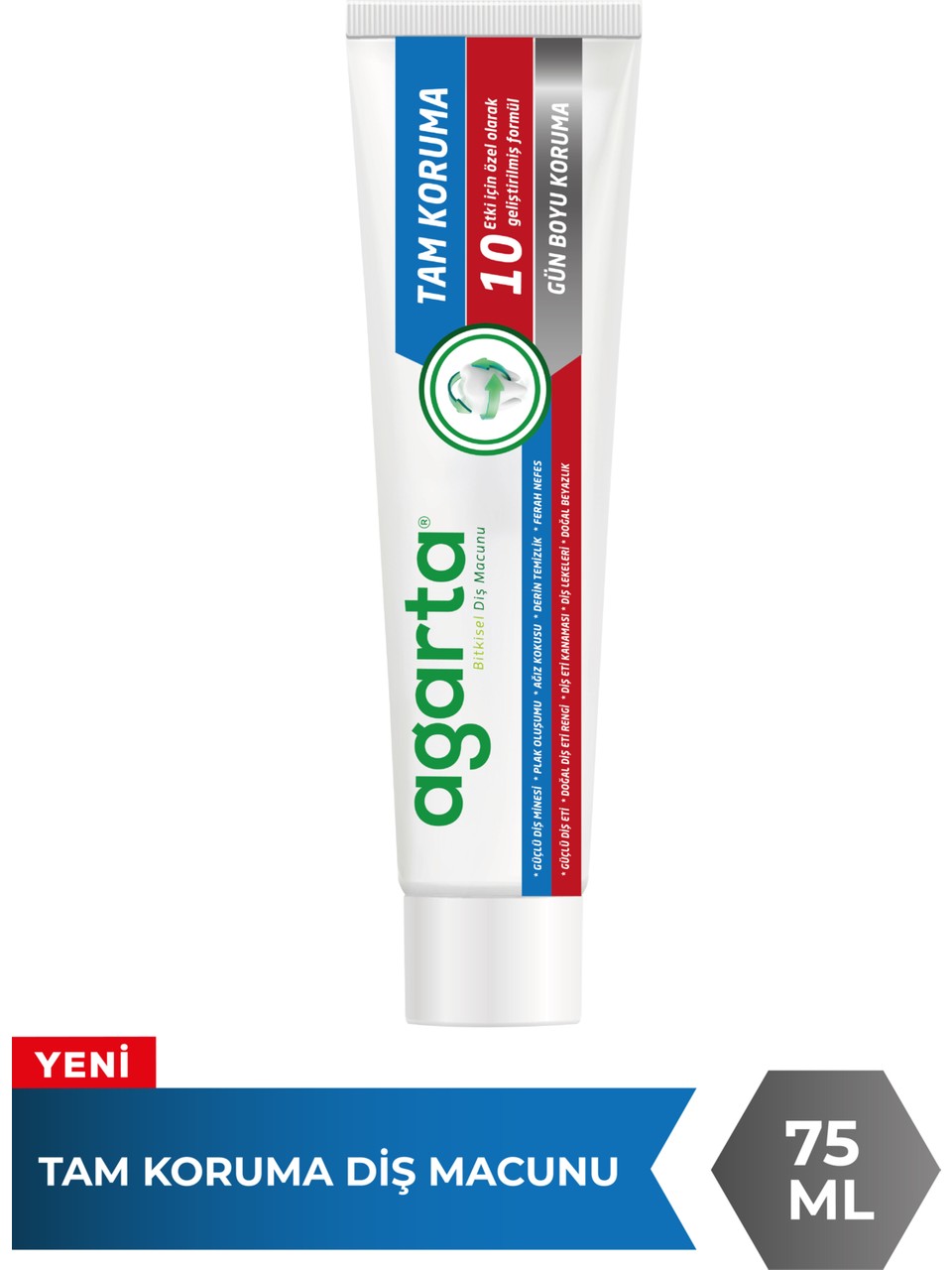Agarta Doğal Tam koruma Diş Macunu 75 ML Gün Boyu Koruma