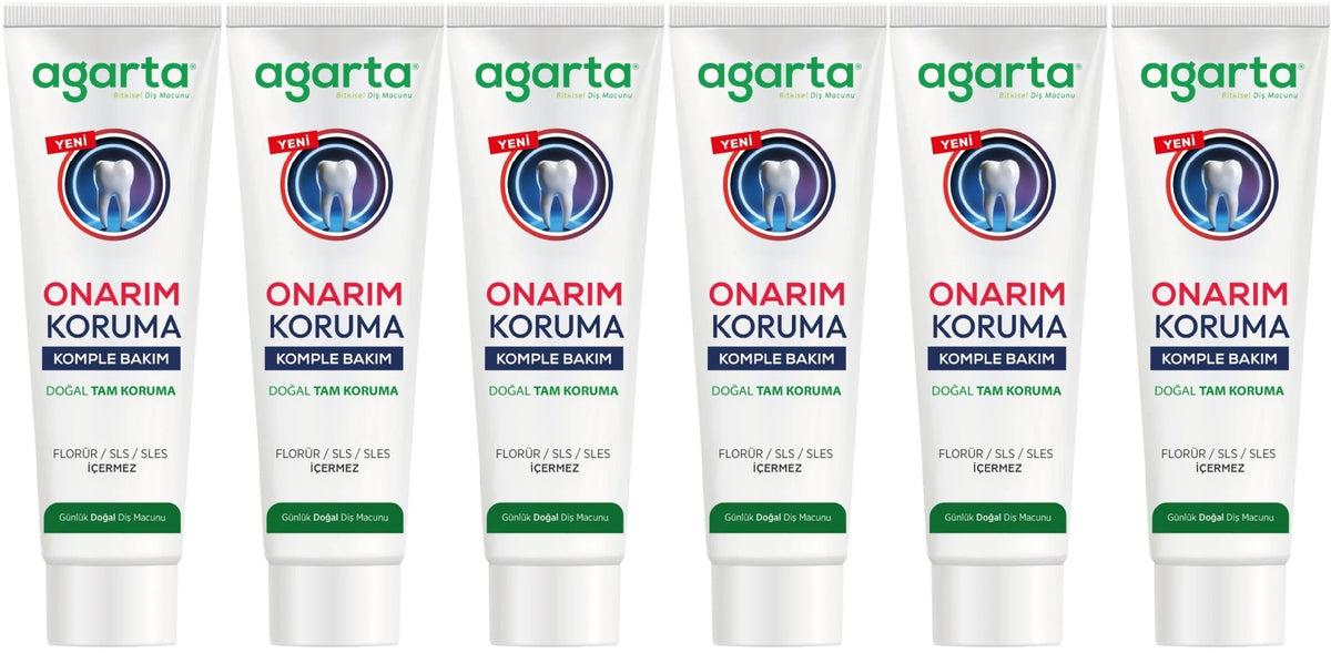 Agarta Doğal Tam koruma Diş Macunu 90 ML Onarım & Koruma (6 Lı Set)
