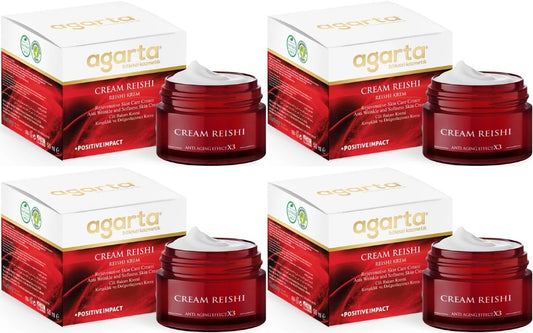 Agarta Doğal Yaşlanma Karşıtı Reishi Kremi 50 ML (Kırışıklık - Dolgunlaştırıcı) (4 Lü Set)
