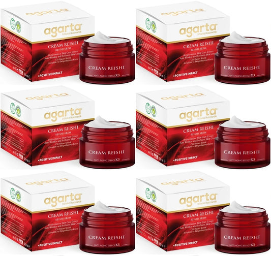 Agarta Doğal Yaşlanma Karşıtı Reishi Kremi 50 ML (Kırışıklık - Dolgunlaştırıcı) (6 Lı Set)