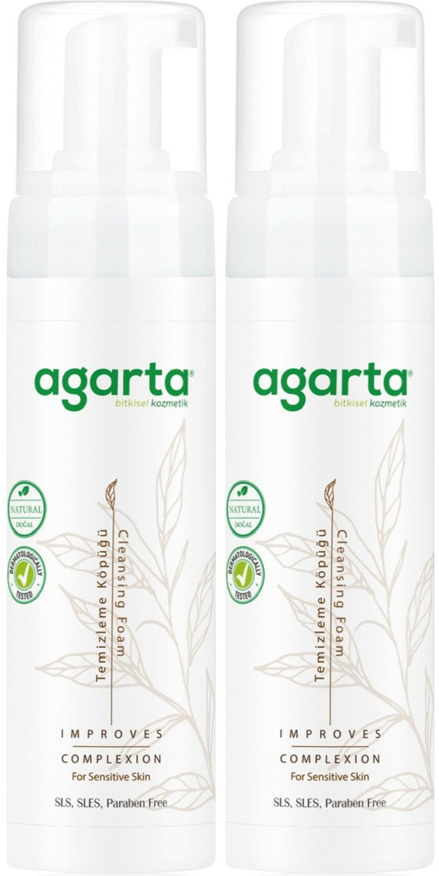 Agarta Doğal Yüz Temizleme Köpüğü 225ML (2 Li Set)