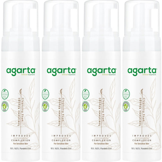 Agarta Doğal Yüz Temizleme Köpüğü 225ML (4 Lü Set)