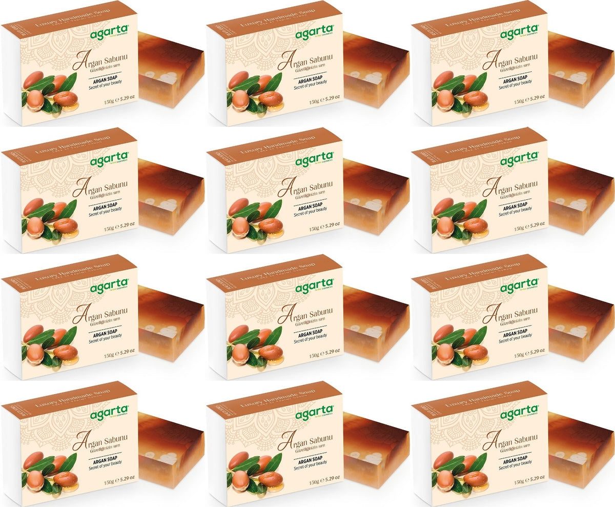 Agarta El Yapımı Doğal Sabun 150GR Argan (12 Li Set)