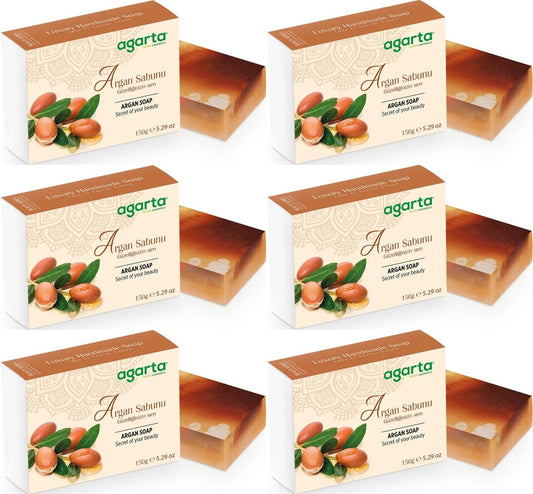Agarta El Yapımı Doğal Sabun 150GR Argan (6 Lı Set)